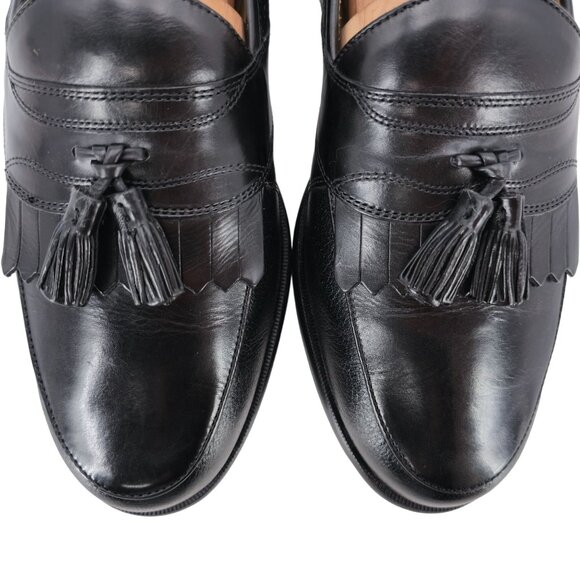 NEW Johnston & Murphy Men's size 9.5W Black Deerskin Leather Dress Shoes Loafers - Picture 10 of 16